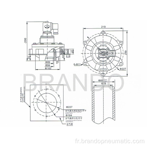 En ligne Pulse solénoïde Valve DMF-Y-76